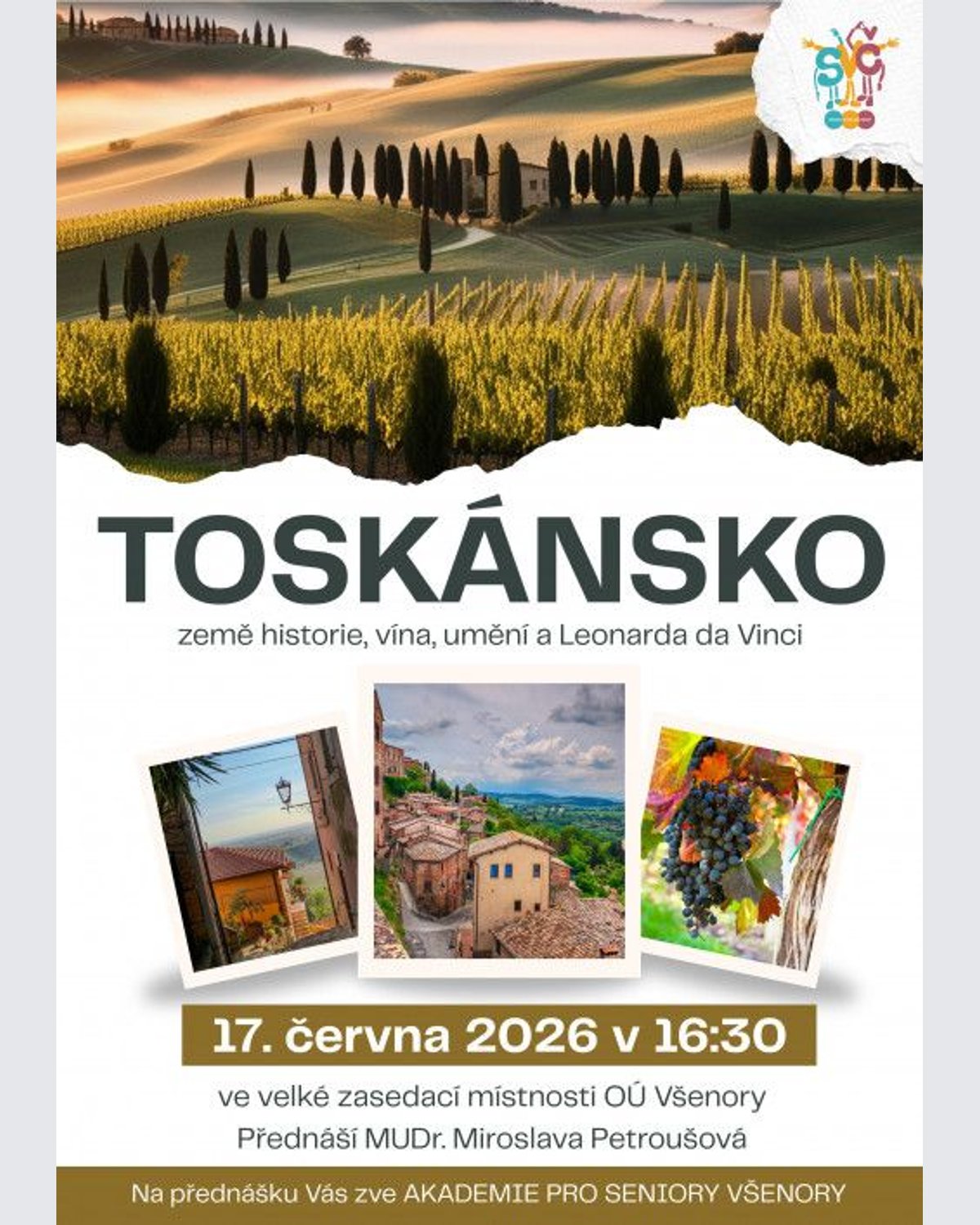 Úvodní obrázek aktuality Akademie pro seniory červen 2026 - Toskánsko