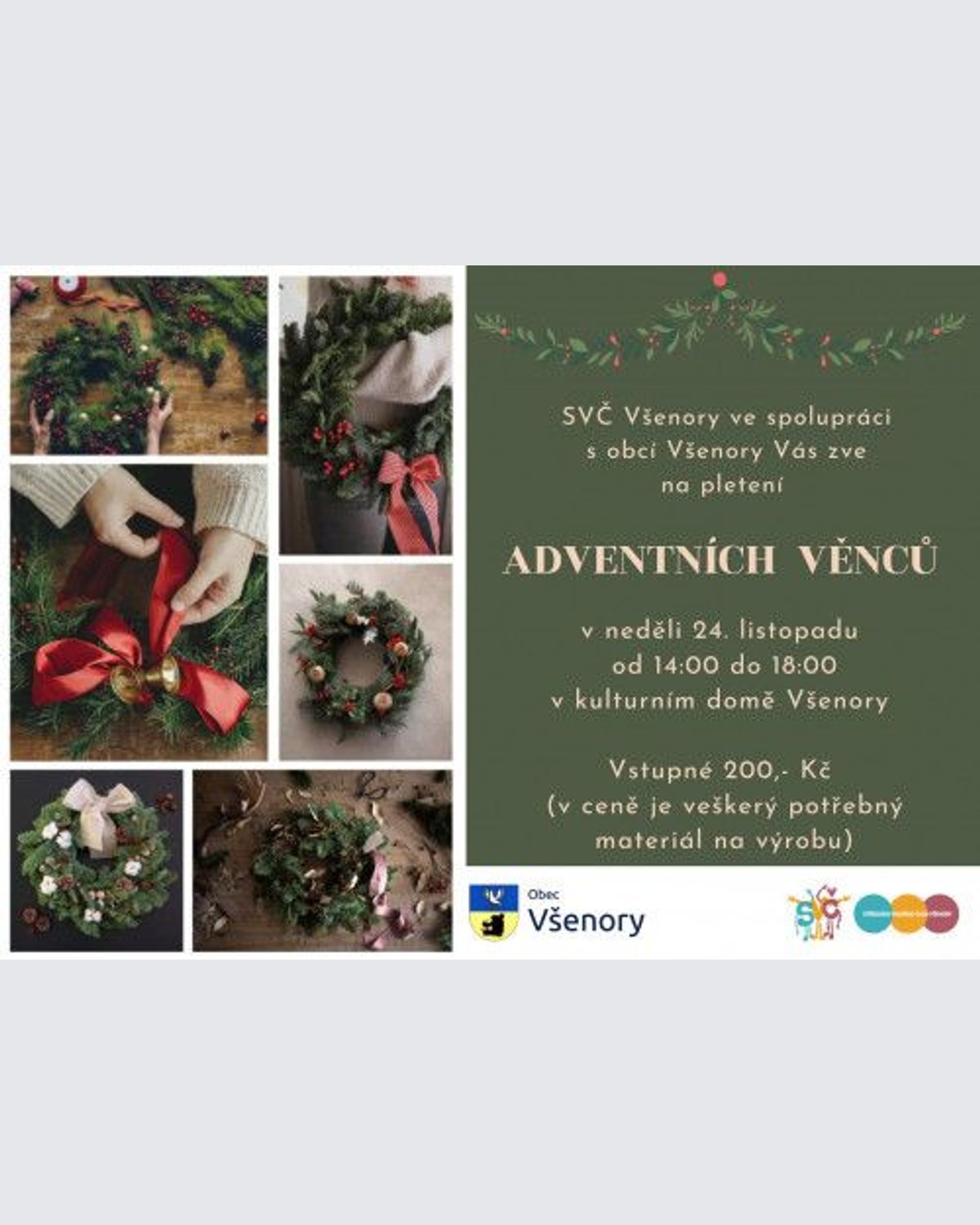 Úvodní obrázek aktuality Pletení adventních věnců