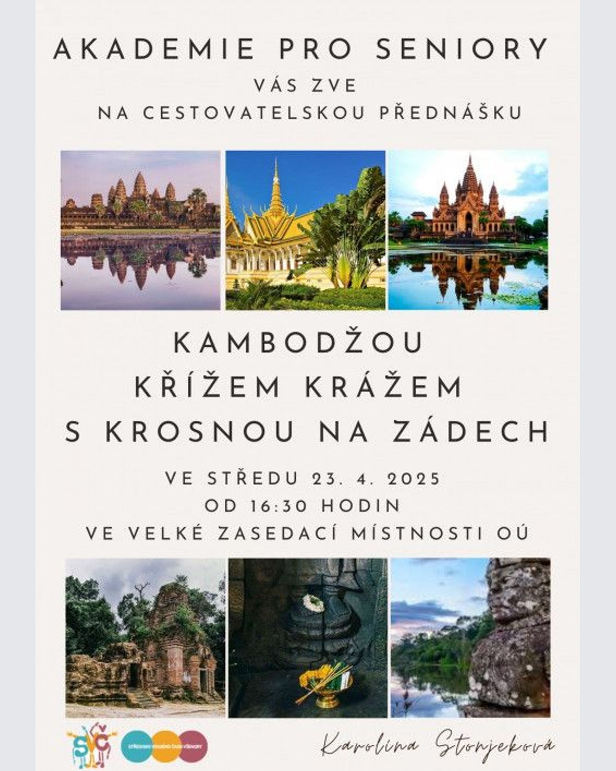 Úvodní obrázek aktuality Akademie pro seniory - Kambodžou, křížem krážem s krosnou na zádech