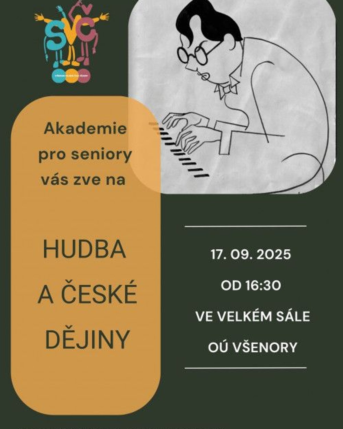 Úvodní obrázek aktuality Akademie pro seniory Všenory "Hudba a české dějiny"