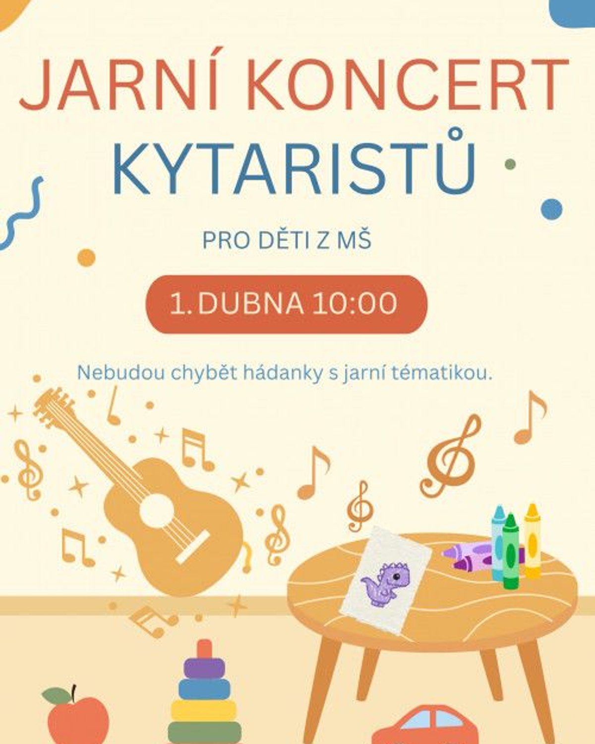 Úvodní obrázek aktuality Jarní koncert kytaristů pro děti z MŠ
