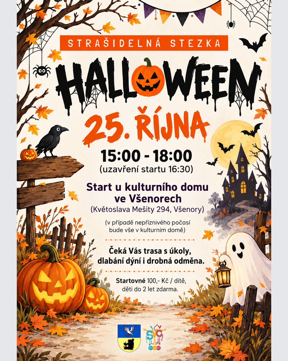 Úvodní obrázek aktuality Halloween 2026: Strašidelná stezka ve Všenorech